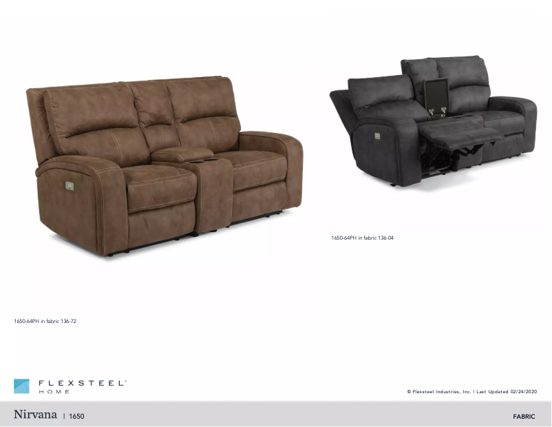 Página nº 1 - Manual de usuario Flexsteel Nirvana 1650-64PH