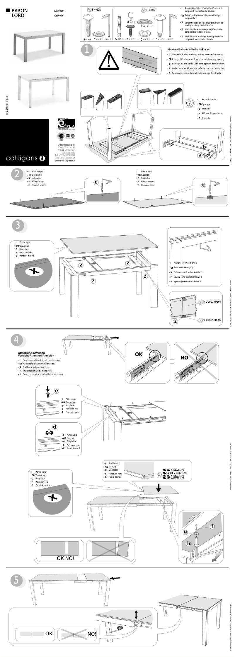 Imagen de la primera página del manual del dispositivo BARON CS/4010-ML 130