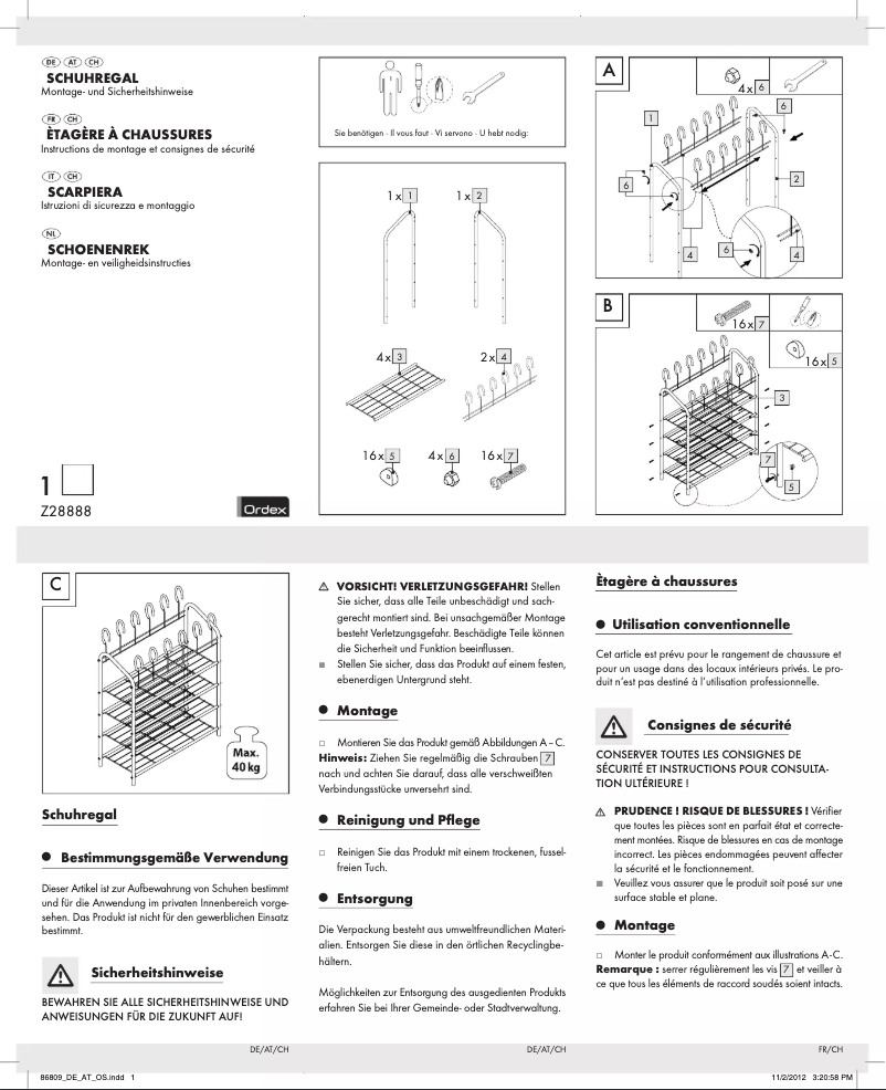 Imagen de la primera página del manual del dispositivo IAN 86809