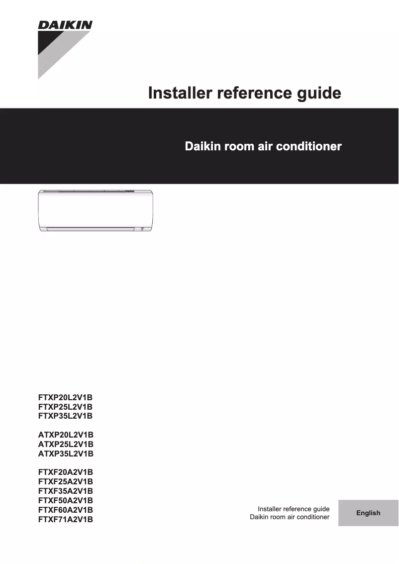 Página nº 1 - Guía de instalación Daikin ATXP25L5V1B