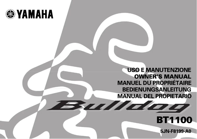 Página 1 del manual Manual de usuario Yamaha Bulldog BT1100