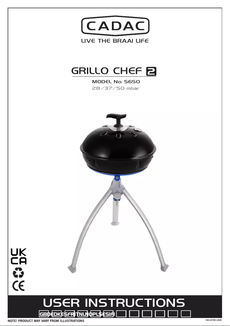 Página nº 1 - Manual de usuario Cadac Grillo Chef 2