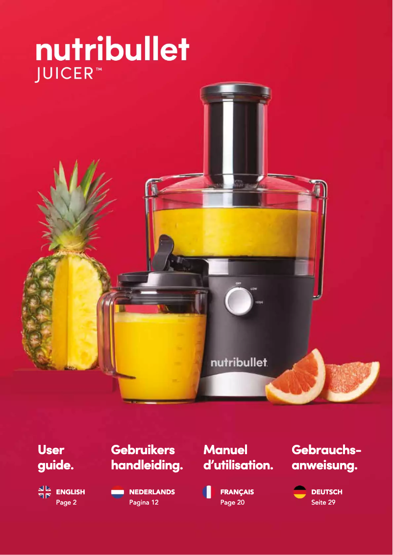 Página 1 del manual Manual de usuario Magic Bullet Juicer Pro