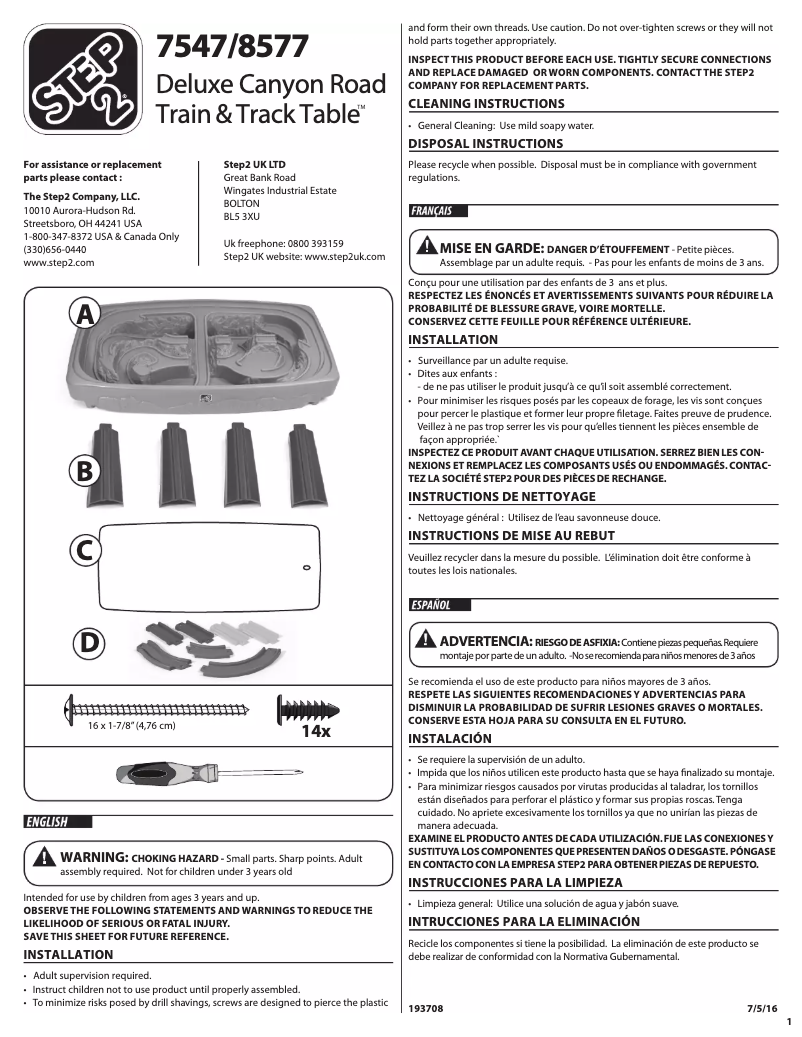 Imagen de la primera página del manual del dispositivo 754700