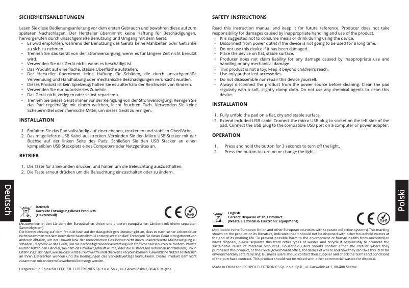 Página 1 del manual Manual de usuario Krüger&Matz KM0764