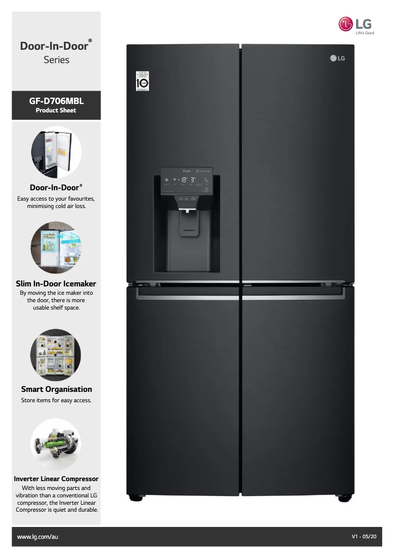 Imagen de la primera página del manual del dispositivo GF-L706MBL