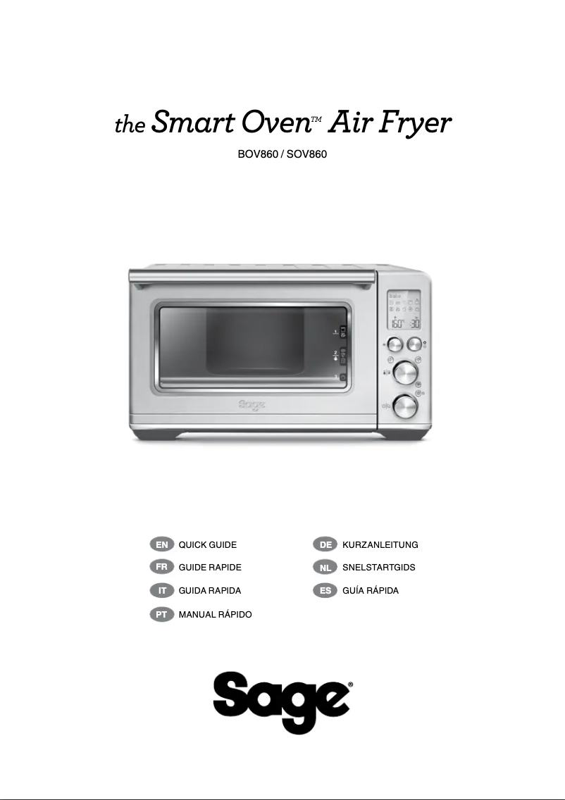 Página 1 del manual Manual de usuario Sage the Smart Oven Air Fryer SOV860