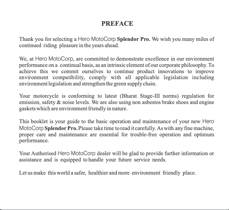 Imagen de la primera página del manual del dispositivo Splendor Pro (2012)