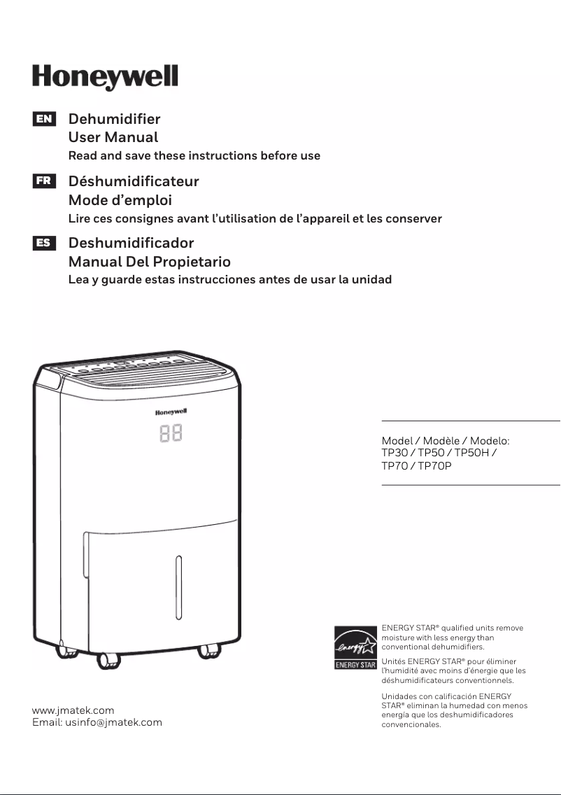 Página nº 1 - Manual de usuario Honeywell TP70P