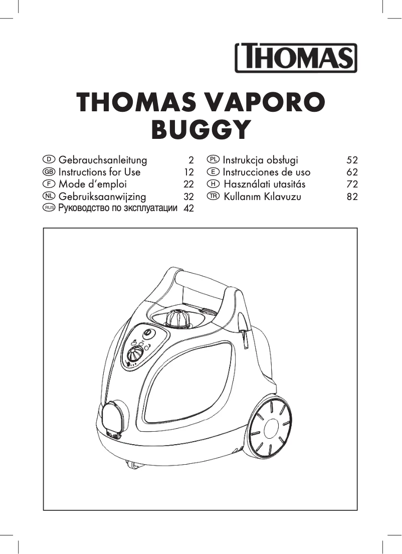 Página 1 del manual Manual de usuario Thomas Vaporo Buggy
