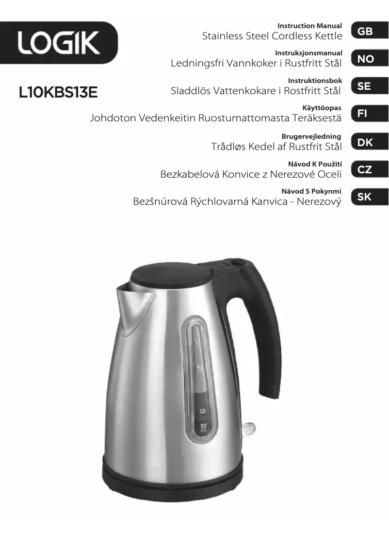 Imagen de la primera página del manual del dispositivo L10KBS13E
