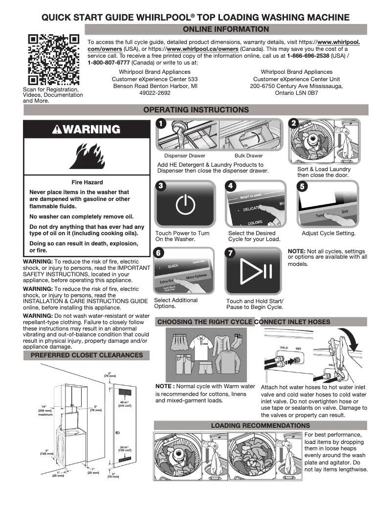 Imagen de la primera página del manual del dispositivo WTW5100HW