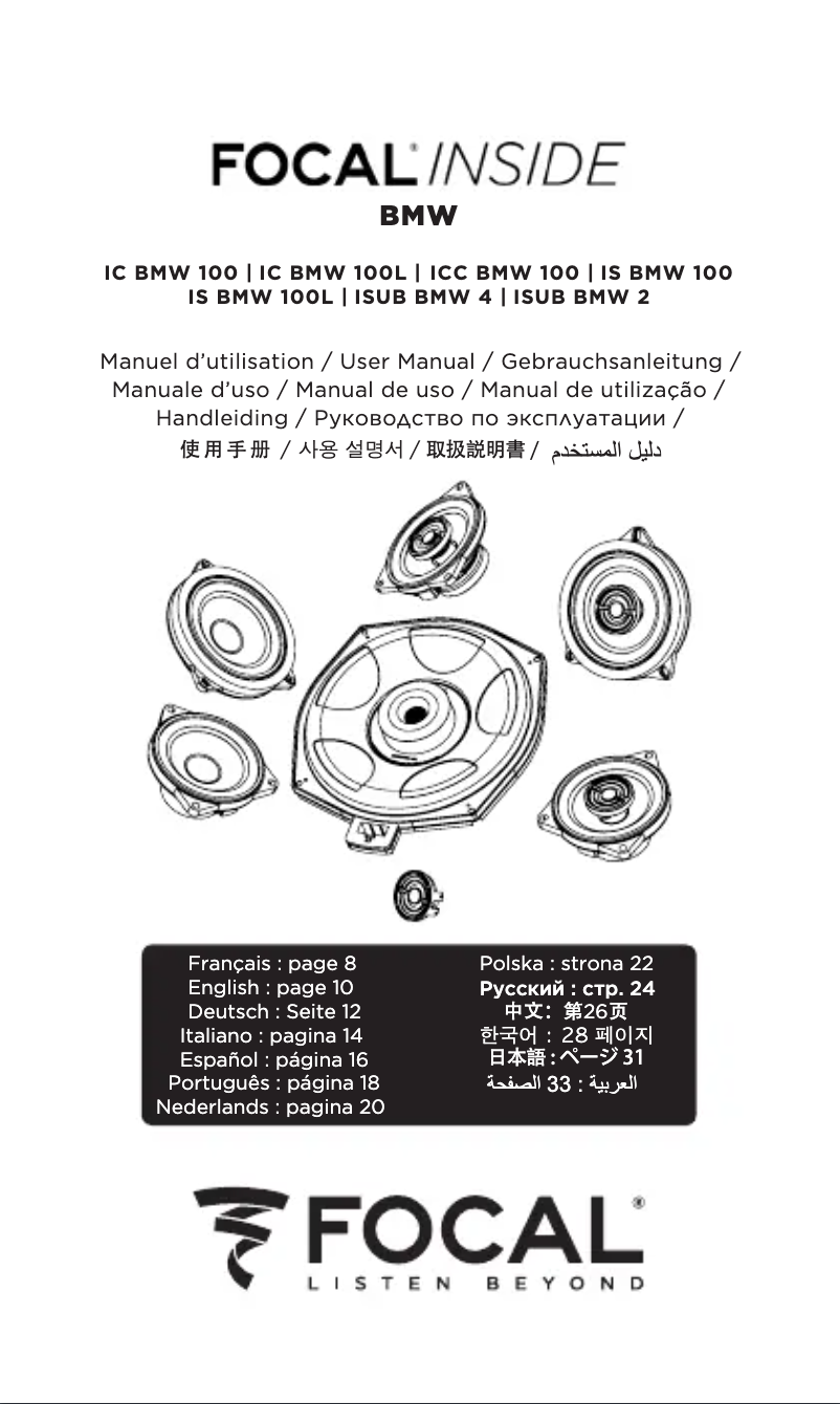 Imagen de la primera página del manual del dispositivo IC BMW 100L