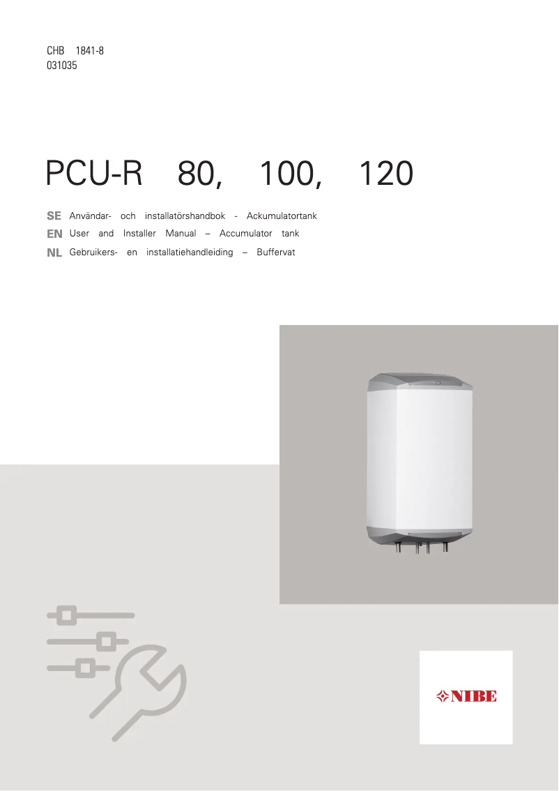 Página 1 del manual Guía de instalación Nibe PCU-R