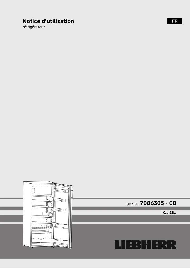 Página 1 del manual Manual de usuario Liebherr Ke 2834 Comfort