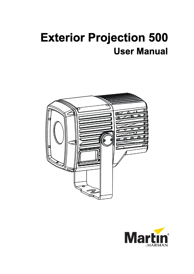 Imagen de la primera página del manual del dispositivo Exterior Projection 500