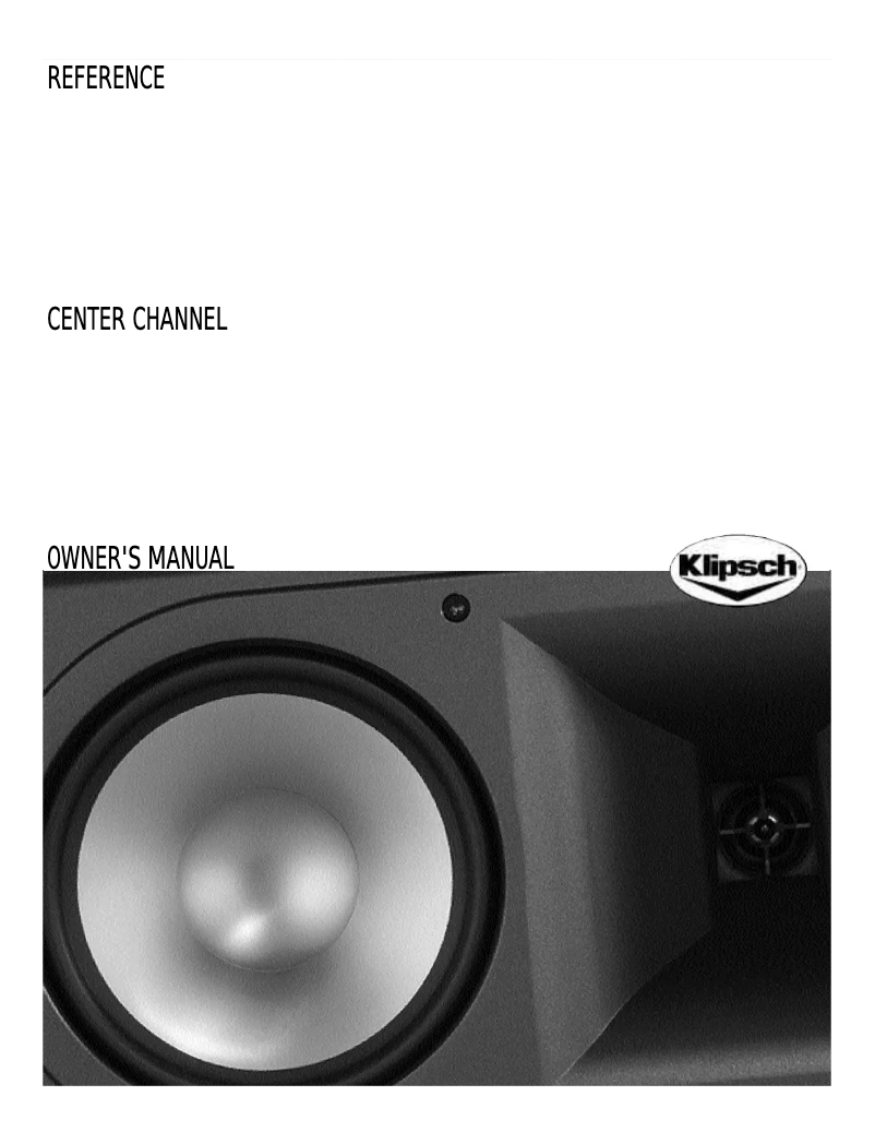 Página 1 del manual Manual de usuario Klipsch Reference IV