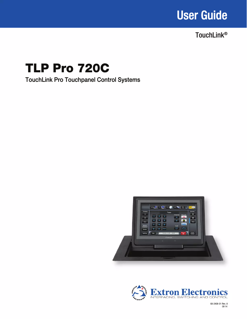 Imagen de la primera página del manual del dispositivo TLP Pro 720C