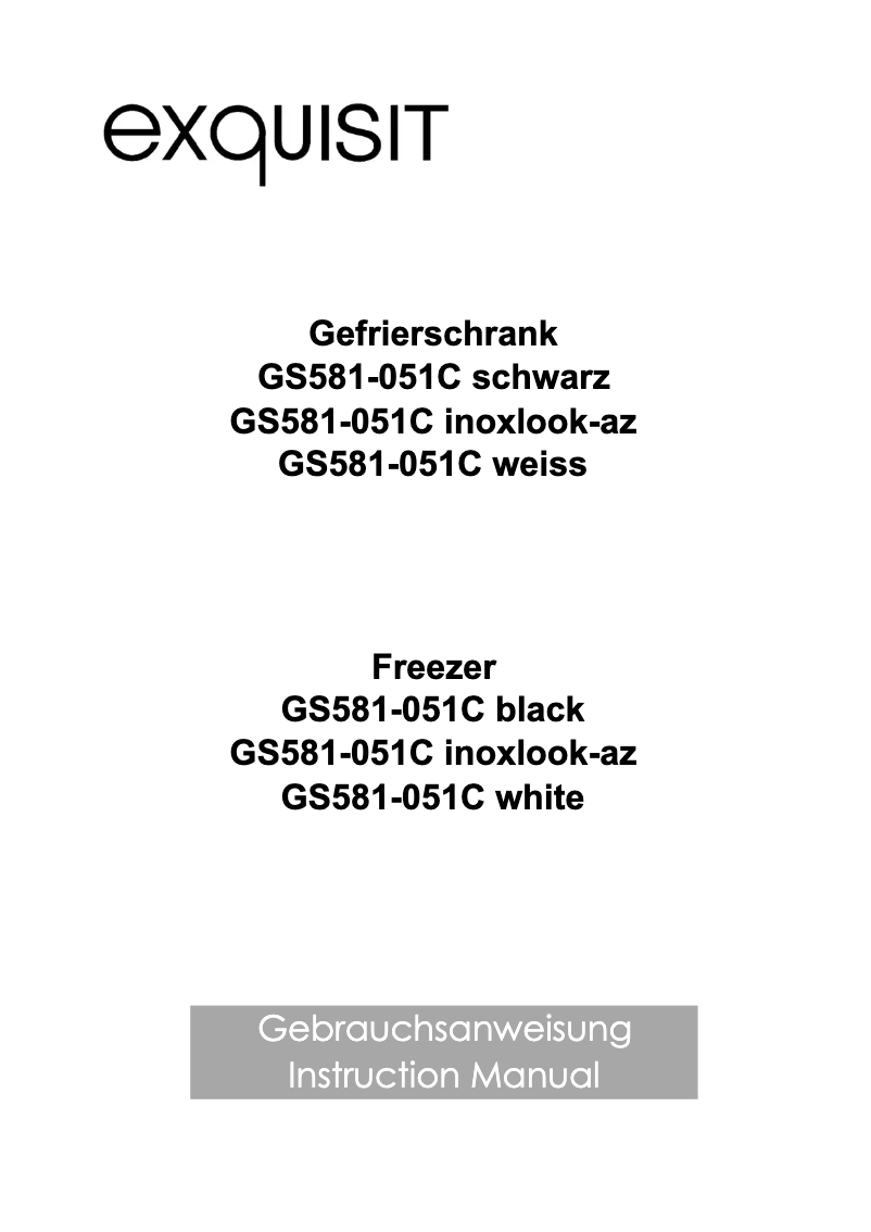 Página 1 del manual Manual de usuario Exquisit GS581-051C