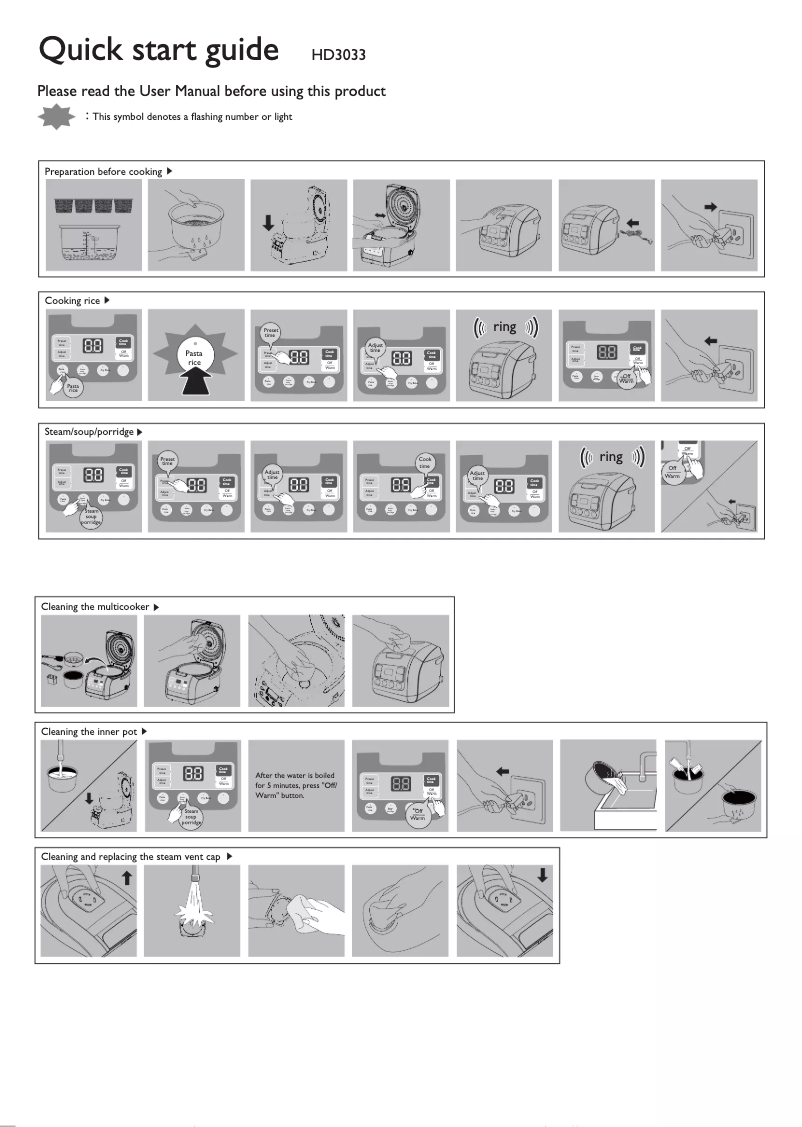 Imagen de la primera página del manual del dispositivo Viva Collection HD3033
