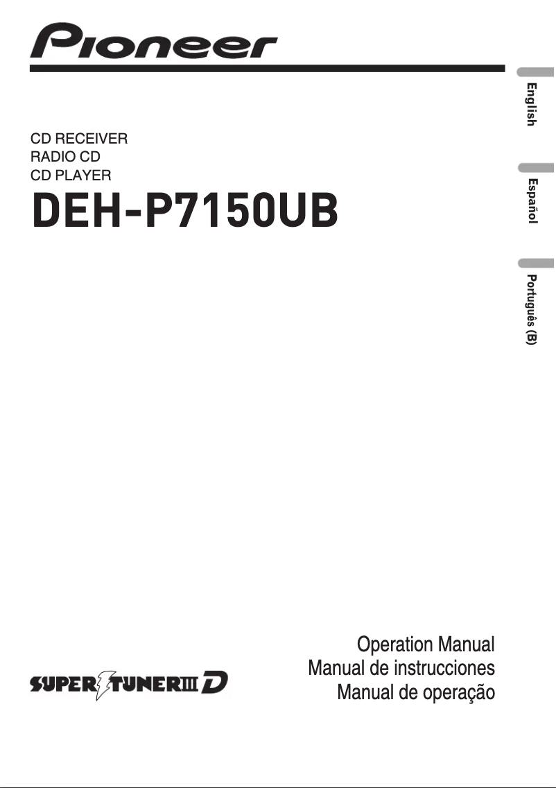 Imagen de la primera página del manual del dispositivo DEH-P7150UB