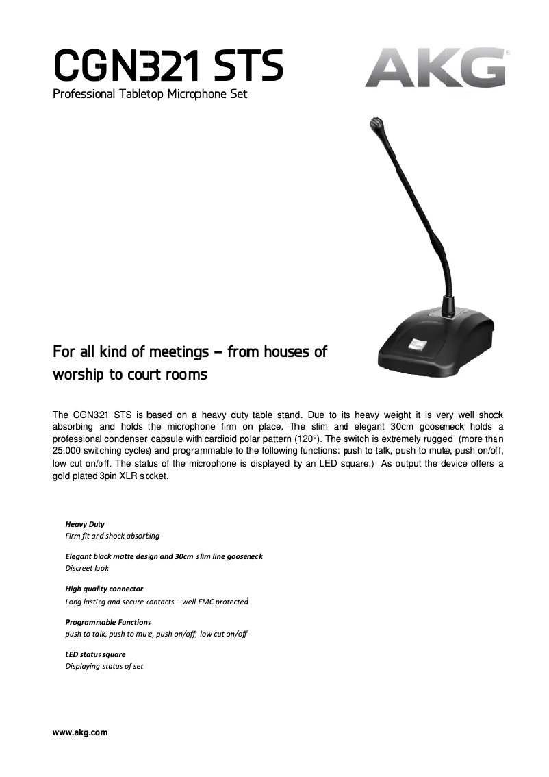 Imagen de la primera página del manual del dispositivo CGN321 STS