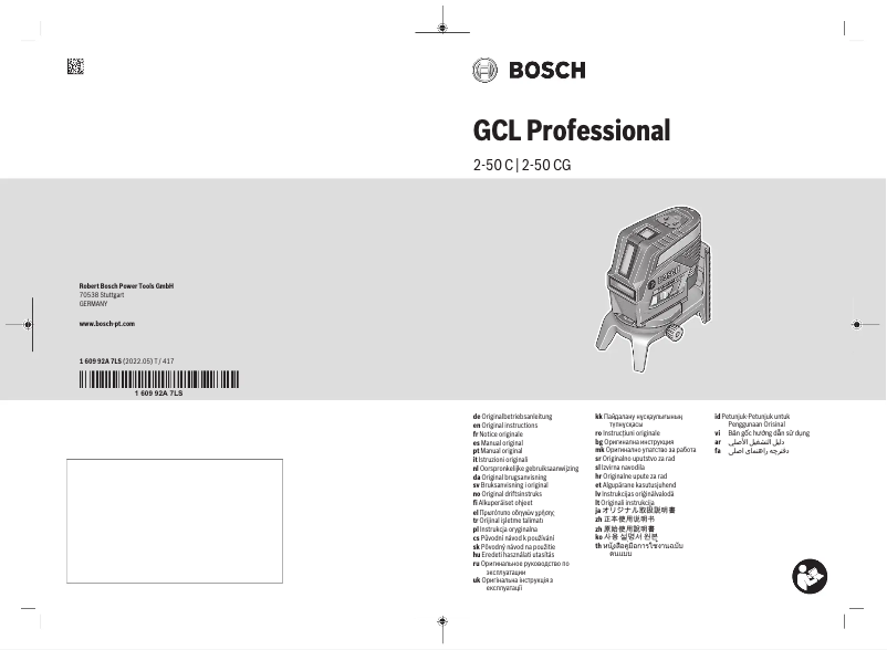Página nº 1 - Manual de usuario Bosch GCL 2-50 C Professional