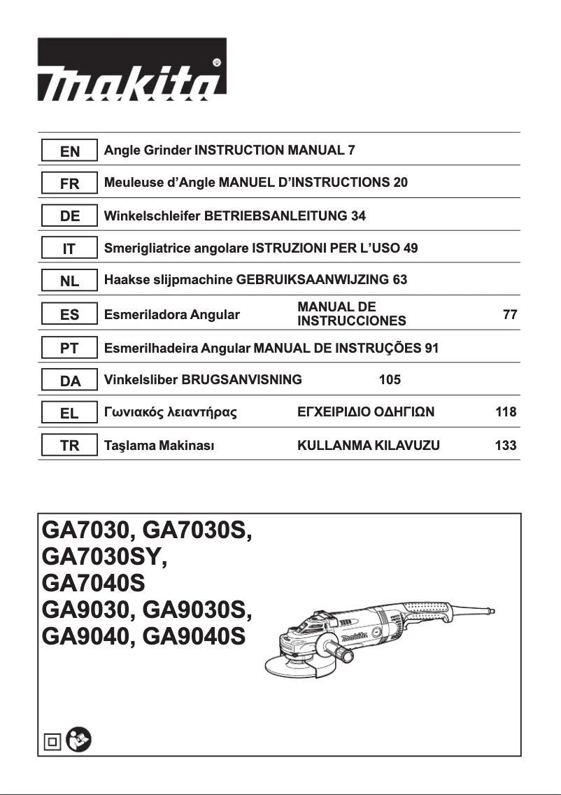 Imagen de la primera página del manual del dispositivo GA7030S