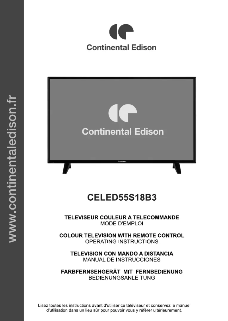 Página 1 del manual Manual de usuario Continental Edison CELED55S18B3