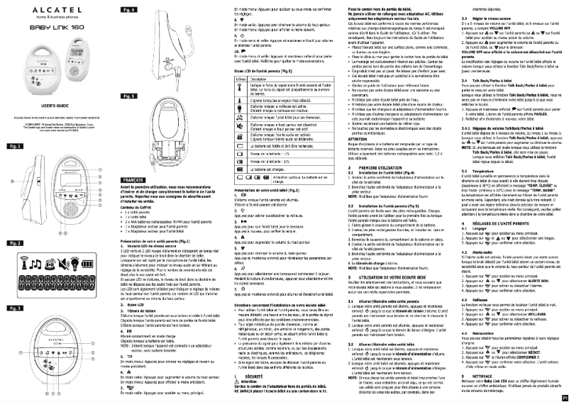 Página 1 del manual Manual de instrucciones Alcatel Baby Link 160