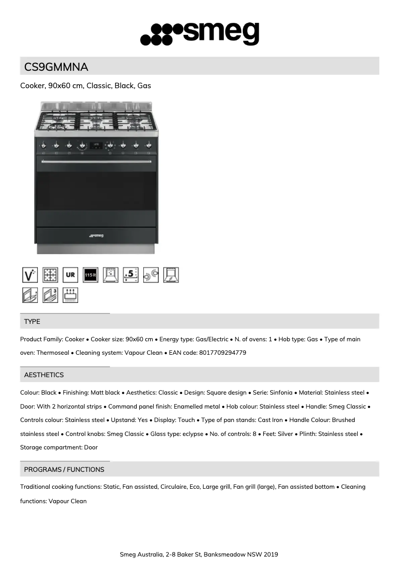 Imagen de la primera página del manual del dispositivo CS9GMMNA