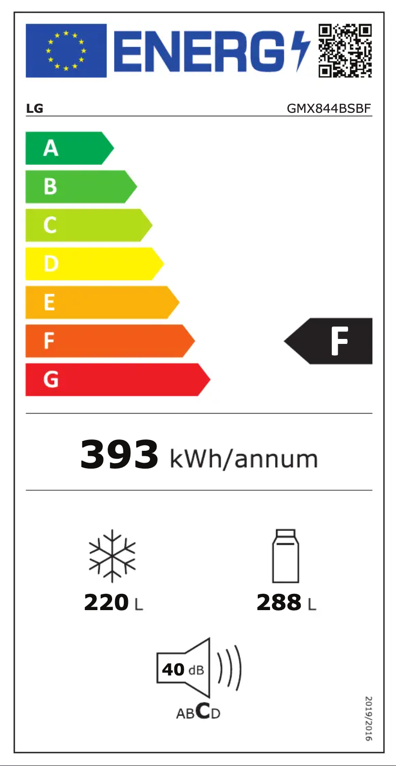 Página nº 1 - Etiqueta energética LG GMX844BSBF