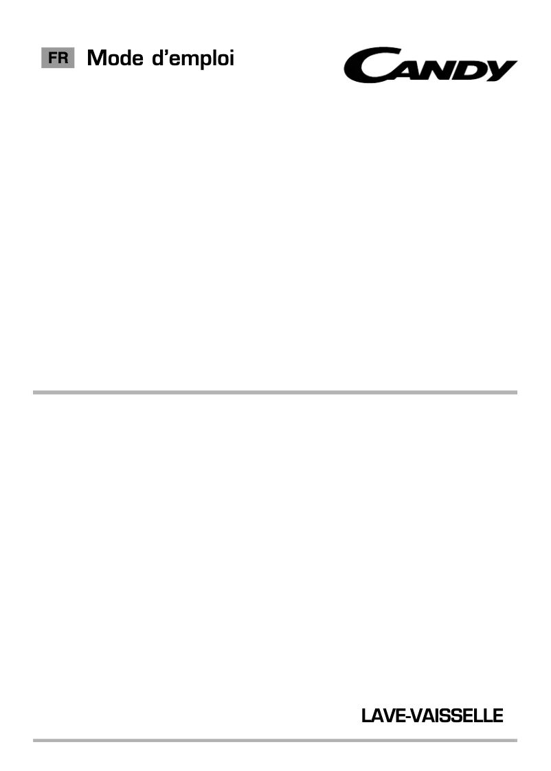 Página 1 del manual Manual de usuario Candy CDP 1DS54X-47