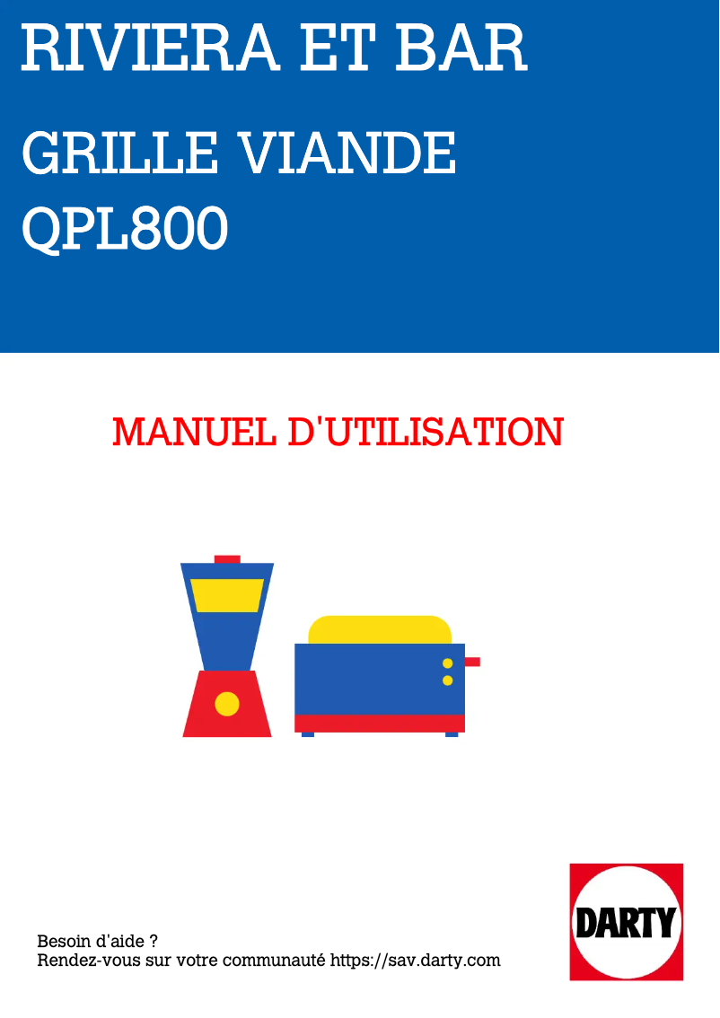 Página 1 del manual Manual de usuario Riviera & Bar QPL800