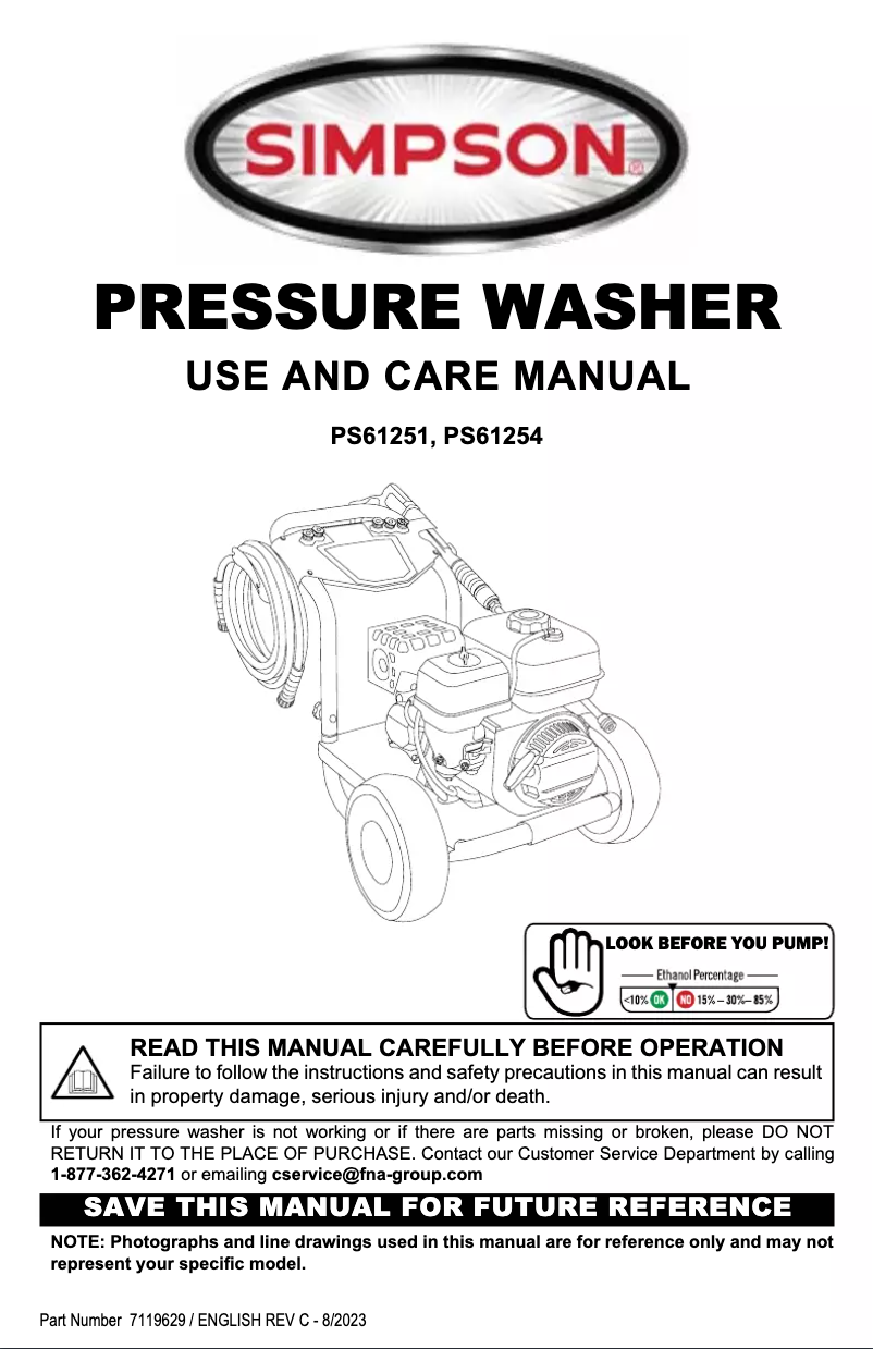 Página 1 del manual Manual de usuario Simpson PowerShot PS-61253