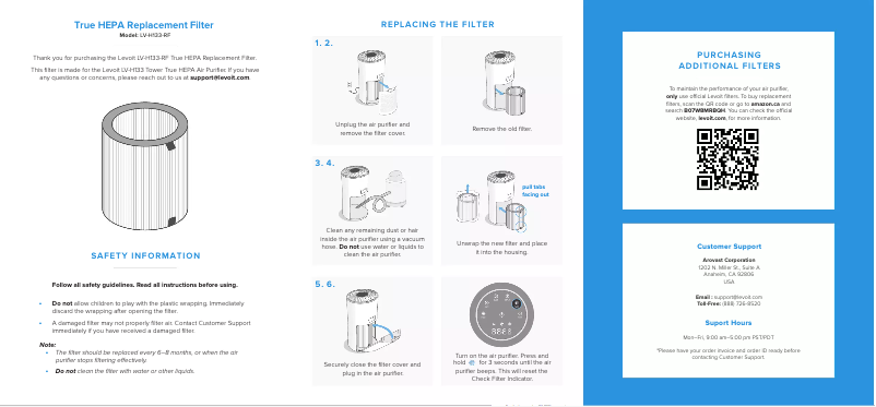 Imagen de la primera página del manual del dispositivo LV-H133-RF