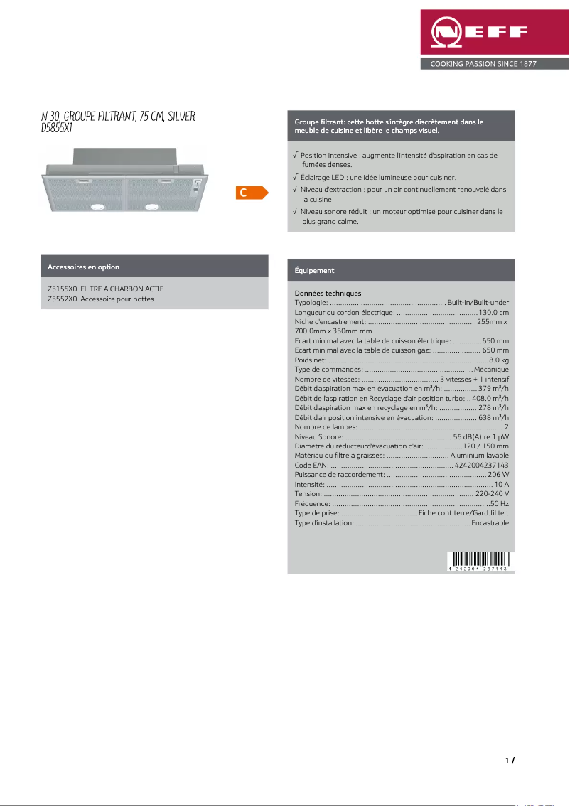 Imagen de la primera página del manual del dispositivo D5855X1