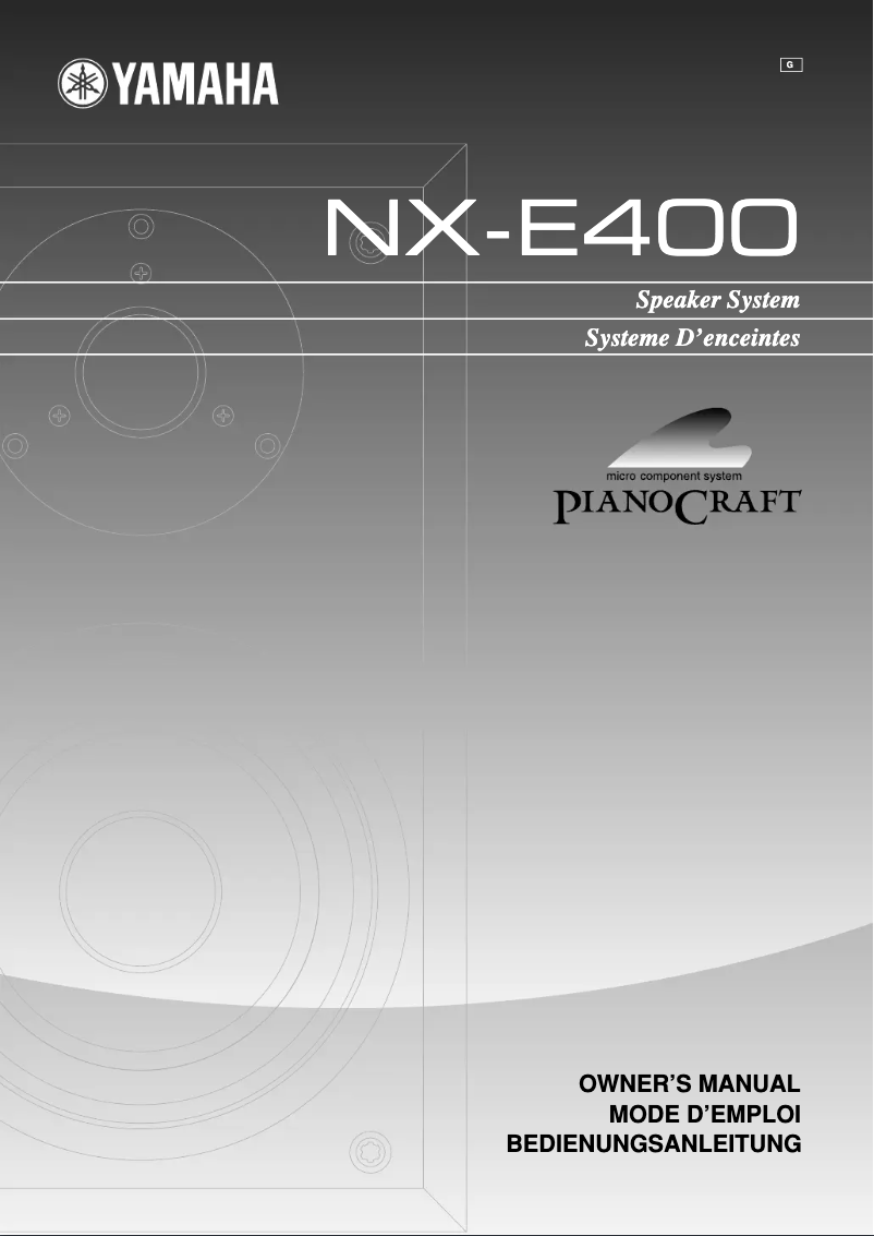 Imagen de la primera página del manual del dispositivo NX-E400