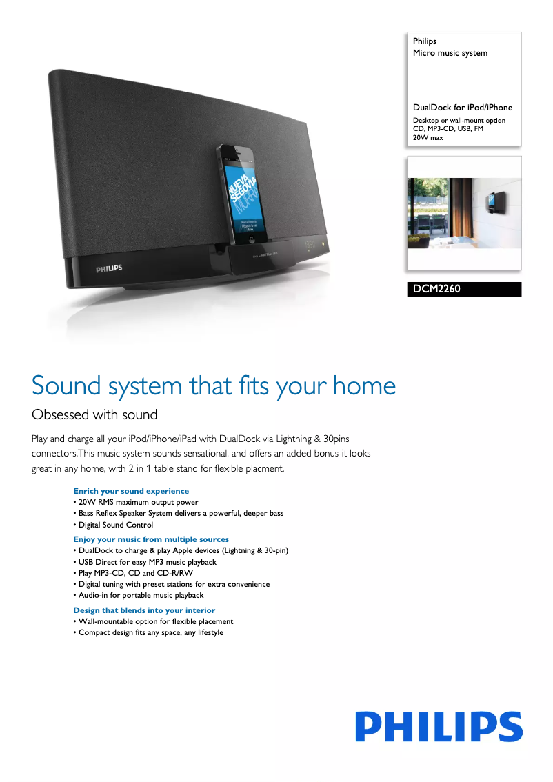 Imagen de la primera página del manual del dispositivo DCM2260