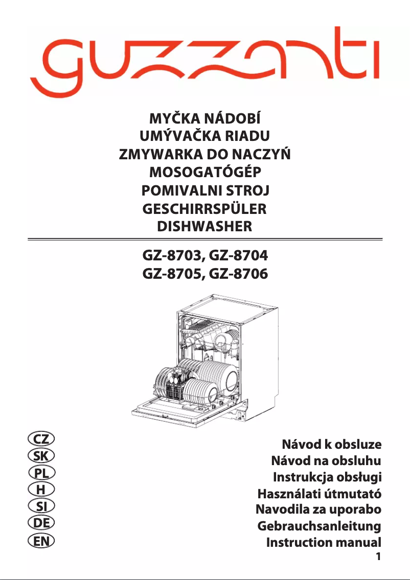 Imagen de la primera página del manual del dispositivo GZ-8705