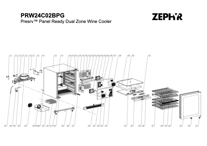 Página 1 del manual Diagrama de cableado Zephyr PRW24C02BPG