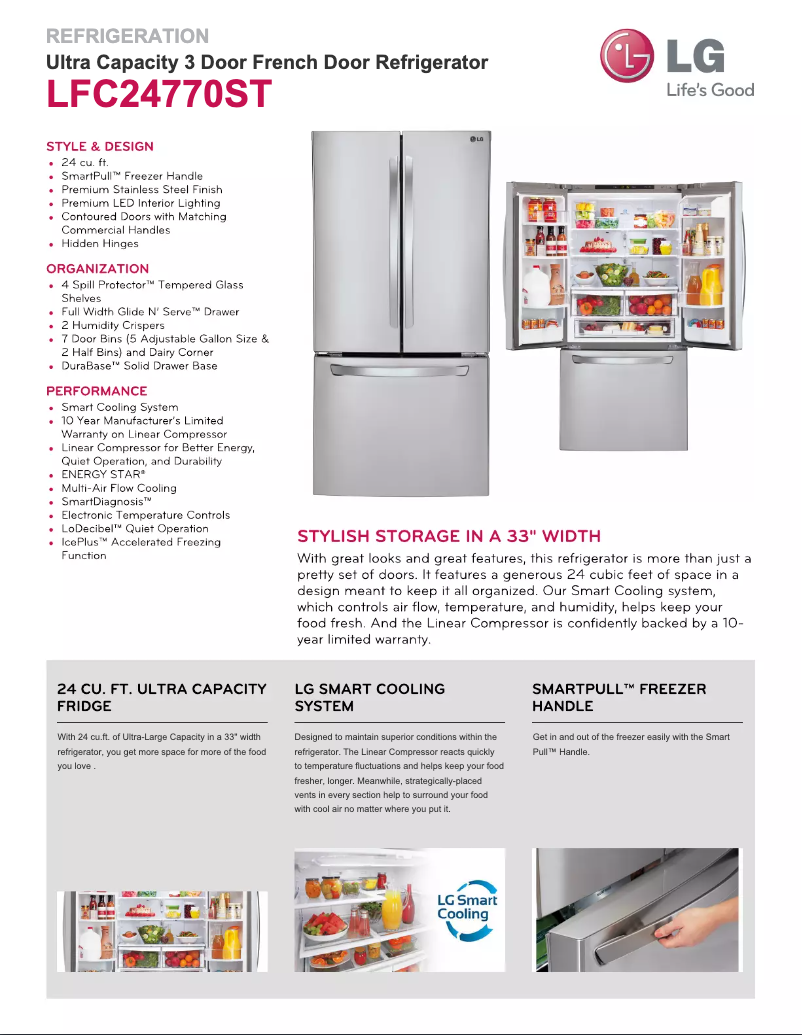 Imagen de la primera página del manual del dispositivo LFC24770S