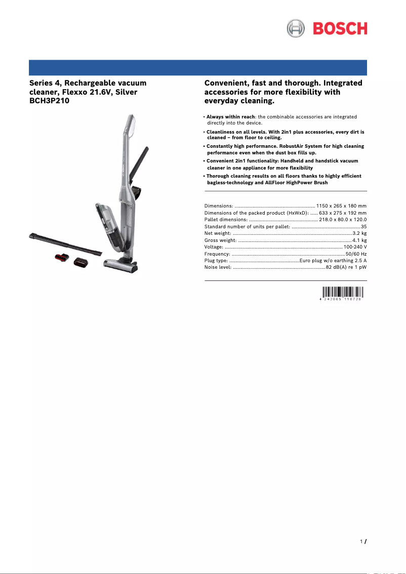 Imagen de la primera página del manual del dispositivo Flexxo 2in1 BCH3P210