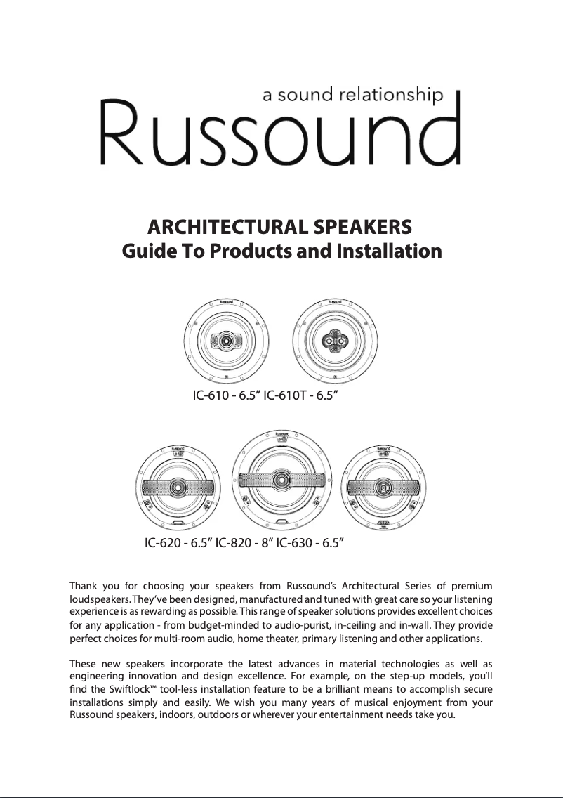 Página 1 del manual Manual de usuario Russound IC-820