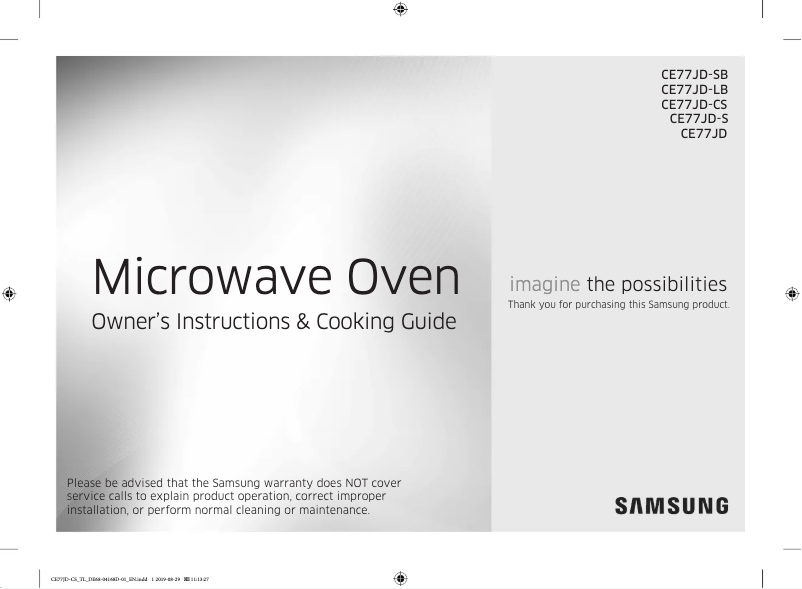 Imagen de la primera página del manual del dispositivo CE77JD-CS
