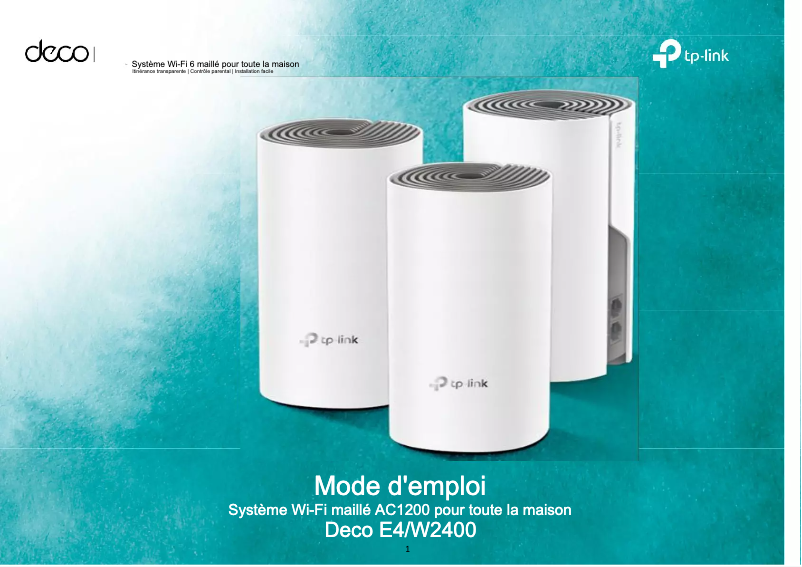 Imagen de la primera página del manual del dispositivo Deco E4