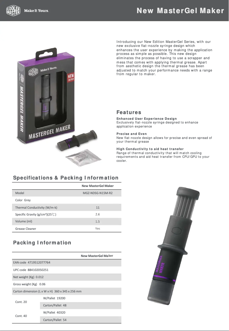 Página 1 del manual Ficha técnica Cooler Master MGZ-NDSG-N15M-R1