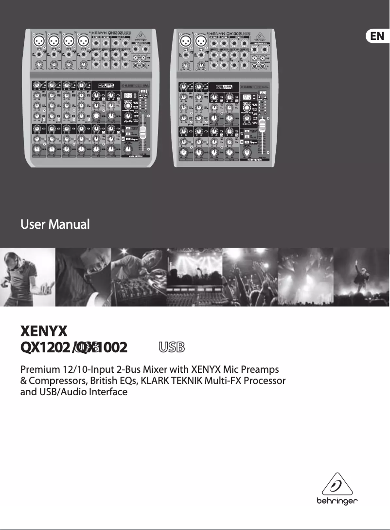 Imagen de la primera página del manual del dispositivo QX1002USB