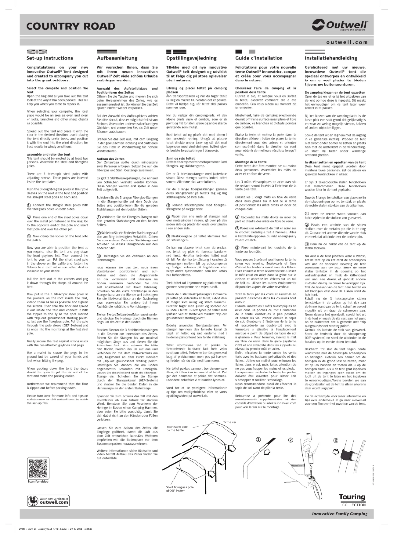 Imagen de la primera página del manual del dispositivo Touring Country Road