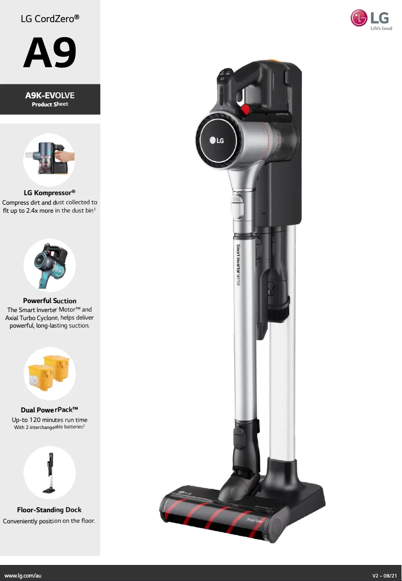 Imagen de la primera página del manual del dispositivo CordZero A9K-Evolve